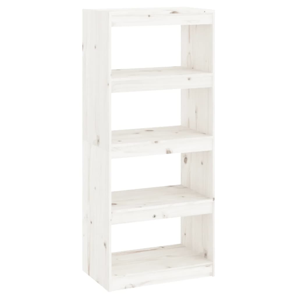 Boekenkast/Kamerscherm 60X30X35,5 Cm Massief Grenenhout 60 x 30 x 135.5 cm Wit