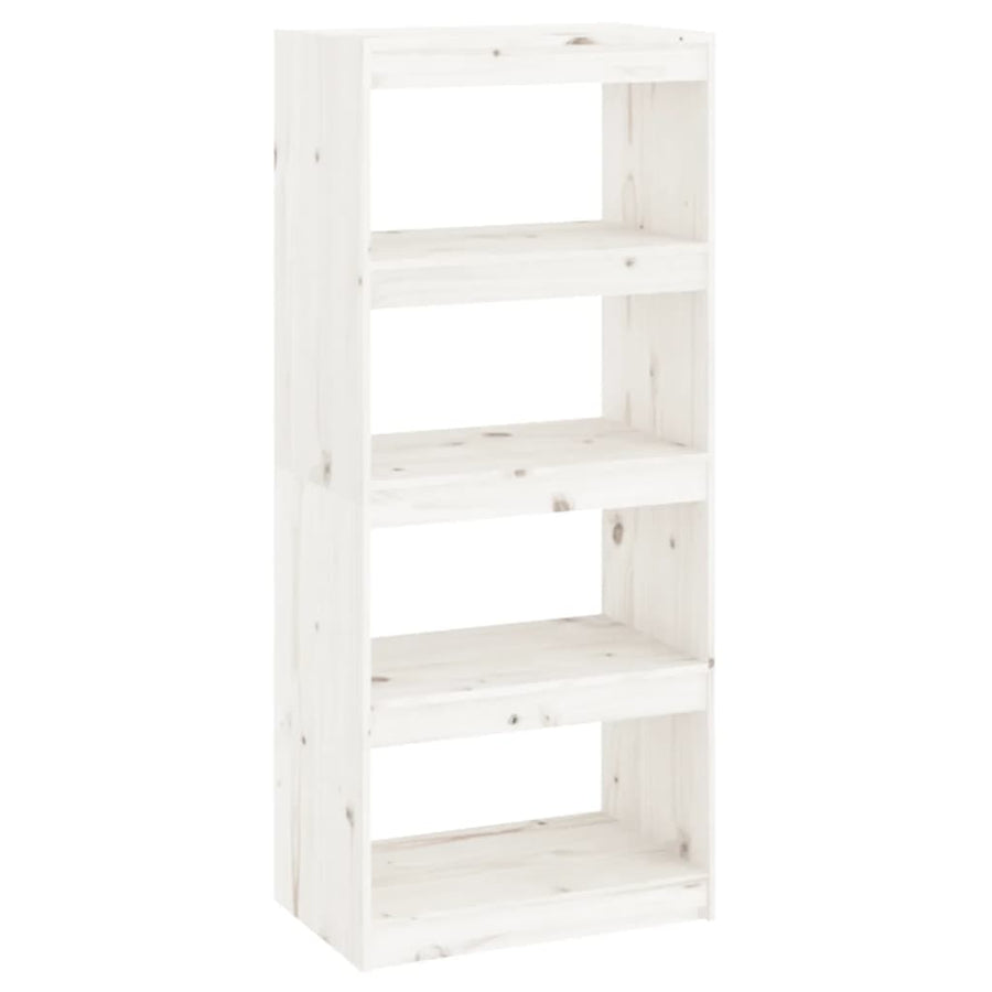 Boekenkast/Kamerscherm 60X30X35,5 Cm Massief Grenenhout 60 x 30 x 135.5 cm Wit