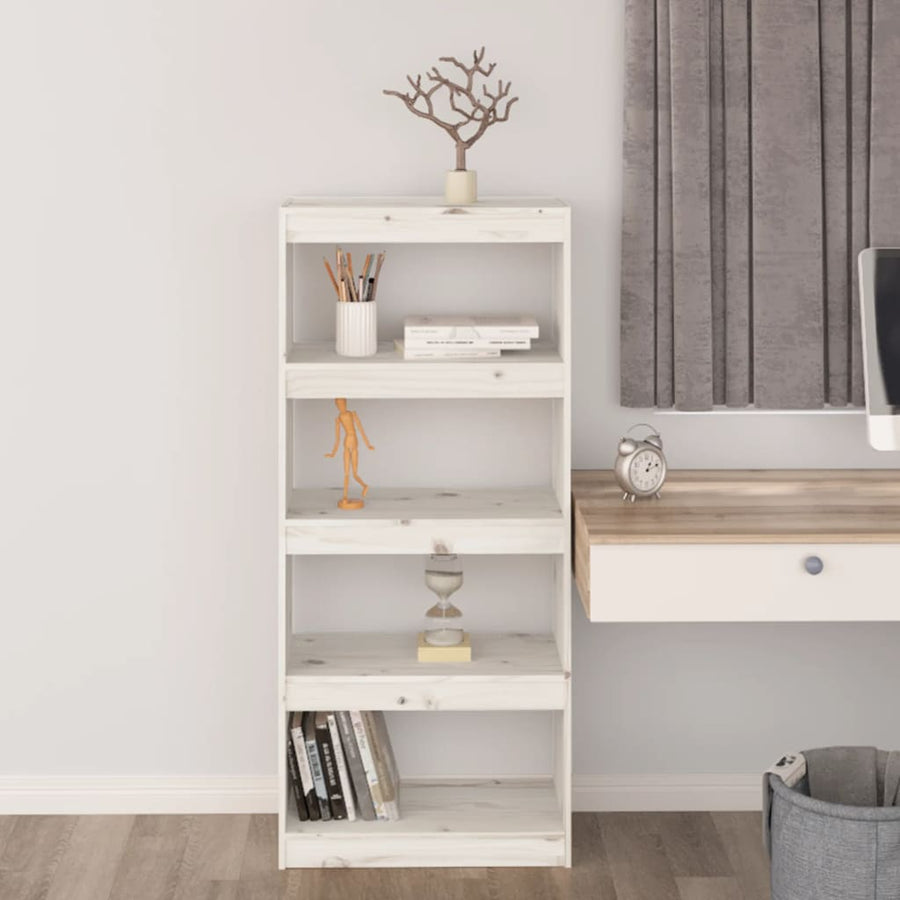 Boekenkast/Kamerscherm 60X30X35,5 Cm Massief Grenenhout 60 x 30 x 135.5 cm Wit