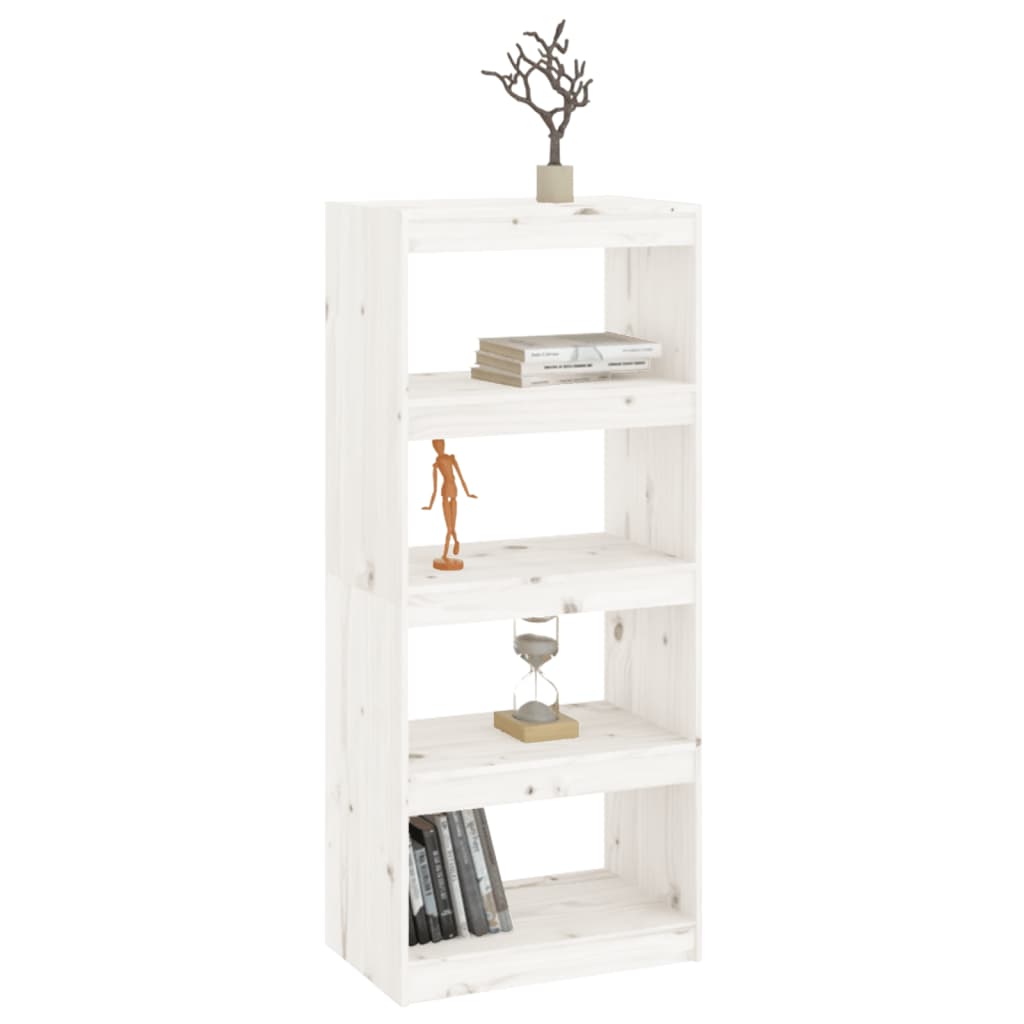 Boekenkast/Kamerscherm 60X30X35,5 Cm Massief Grenenhout 60 x 30 x 135.5 cm Wit