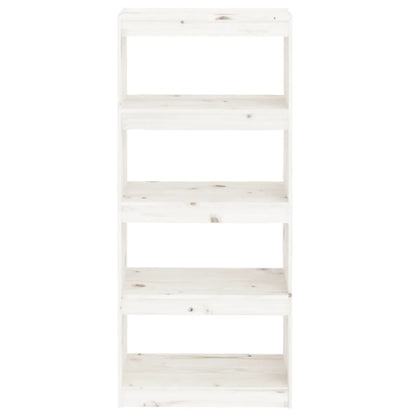 Boekenkast/Kamerscherm 60X30X35,5 Cm Massief Grenenhout 60 x 30 x 135.5 cm Wit