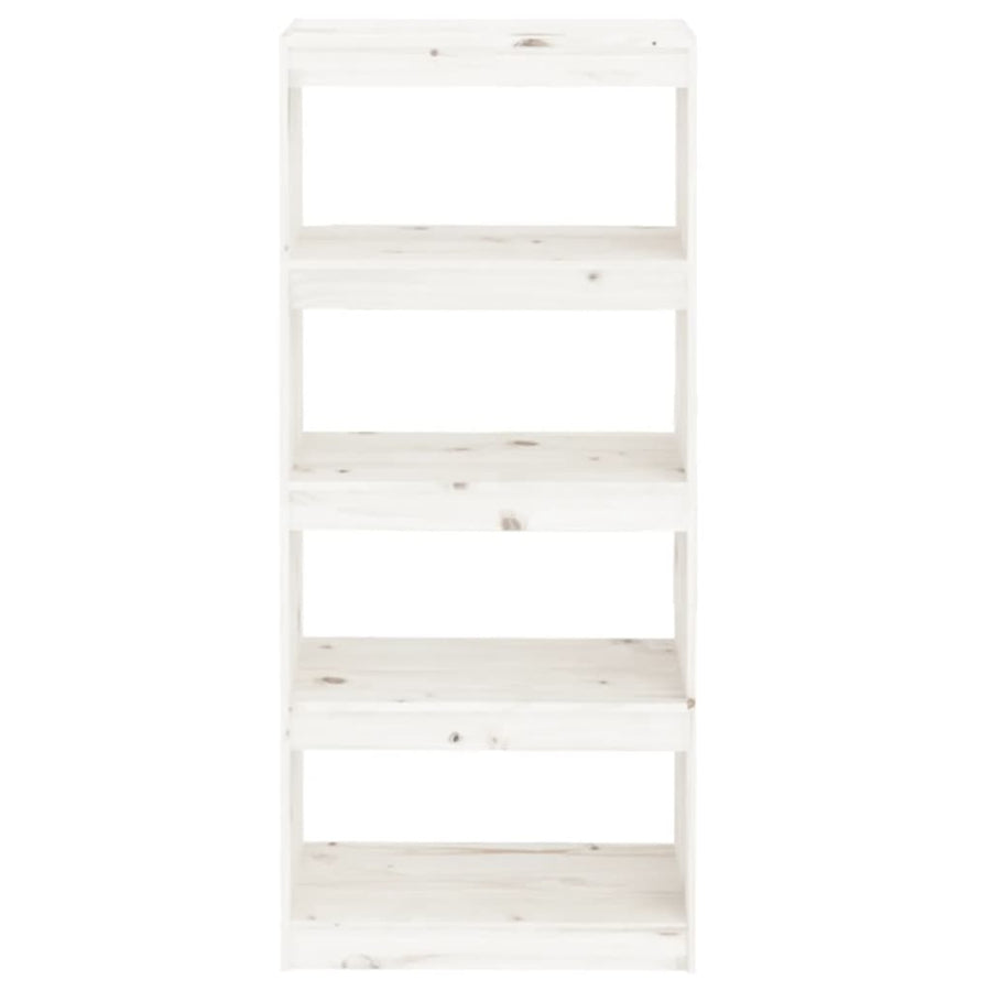 Boekenkast/Kamerscherm 60X30X35,5 Cm Massief Grenenhout 60 x 30 x 135.5 cm Wit
