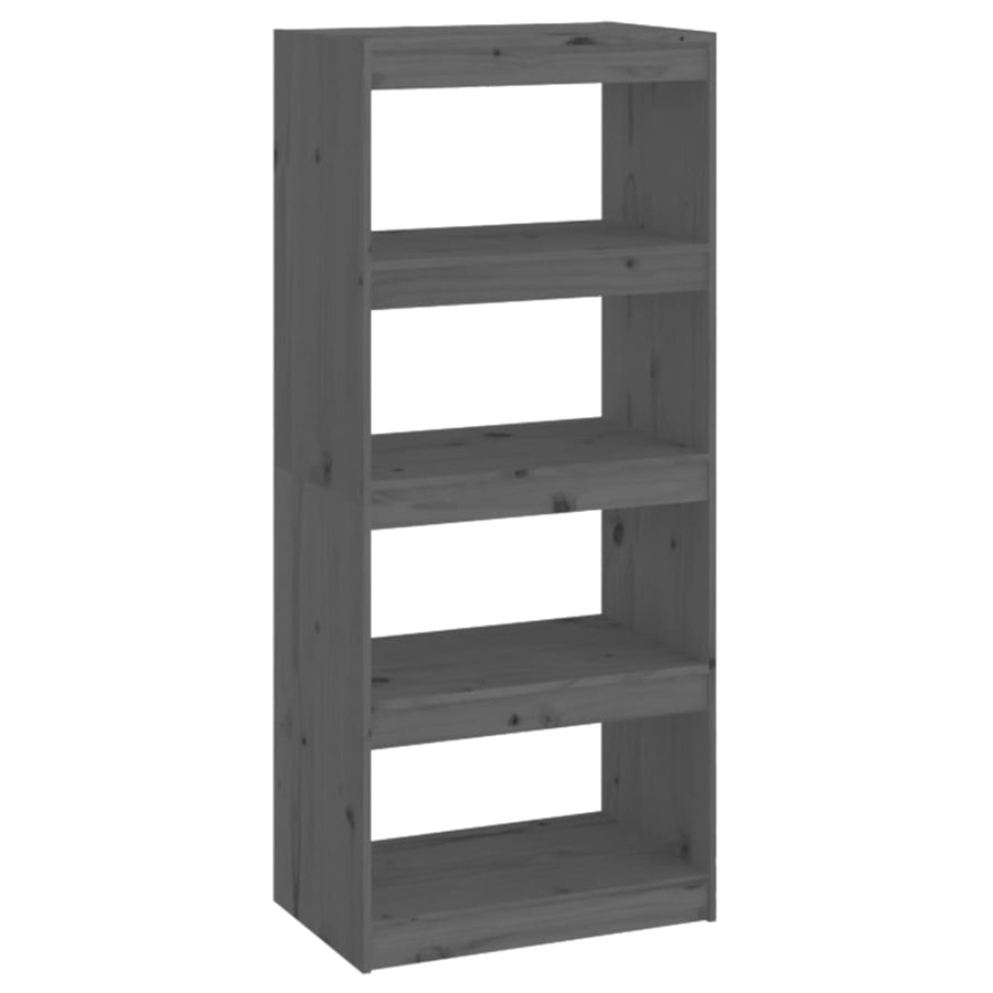 Boekenkast/Kamerscherm 60X30X35,5 Cm Massief Grenenhout 60 x 30 x 135.5 cm Grijs