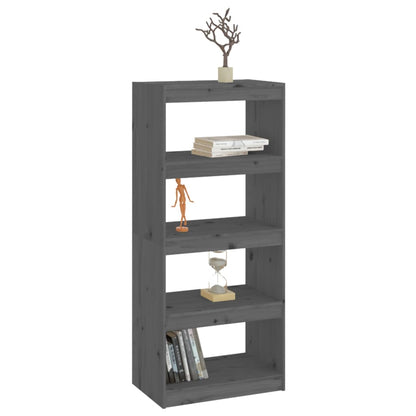 Boekenkast/Kamerscherm 60X30X35,5 Cm Massief Grenenhout 60 x 30 x 135.5 cm Grijs