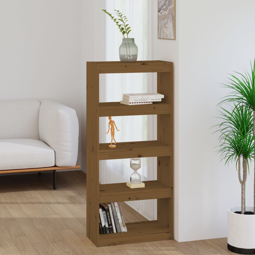 Boekenkast/Kamerscherm 60X30X35,5 Cm Grenenhout 60 x 30 x 135.5 cm Honingbruin