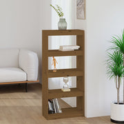 Boekenkast kamerscherm 60x30x135,5 cm massief grenenhout honingbruin