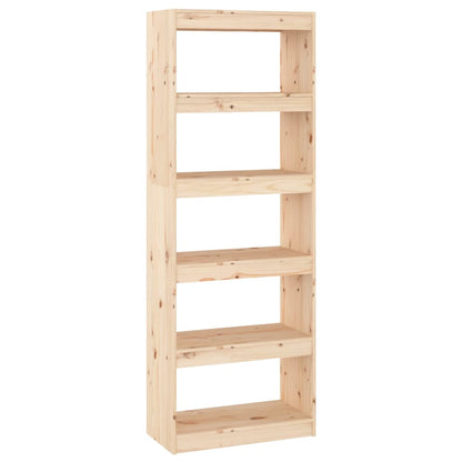 Boekenkast/Kamerscherm 60X30X67,5 Cm Massief Grenenhout 60 x 30 x 167.5 cm Bruin