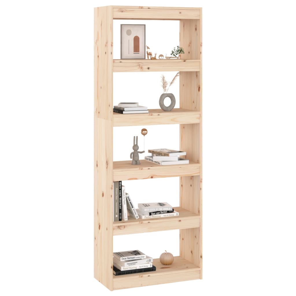 Boekenkast/Kamerscherm 60X30X67,5 Cm Massief Grenenhout 60 x 30 x 167.5 cm Bruin