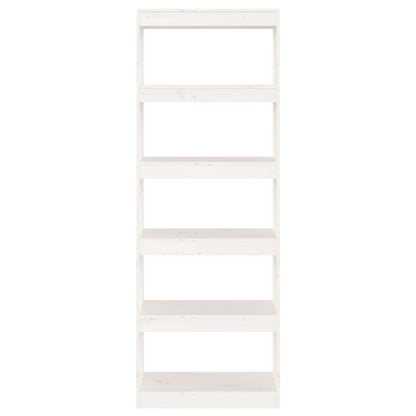 Boekenkast/Kamerscherm 60X30X67,5 Cm Massief Grenenhout 60 x 30 x 167.5 cm Wit