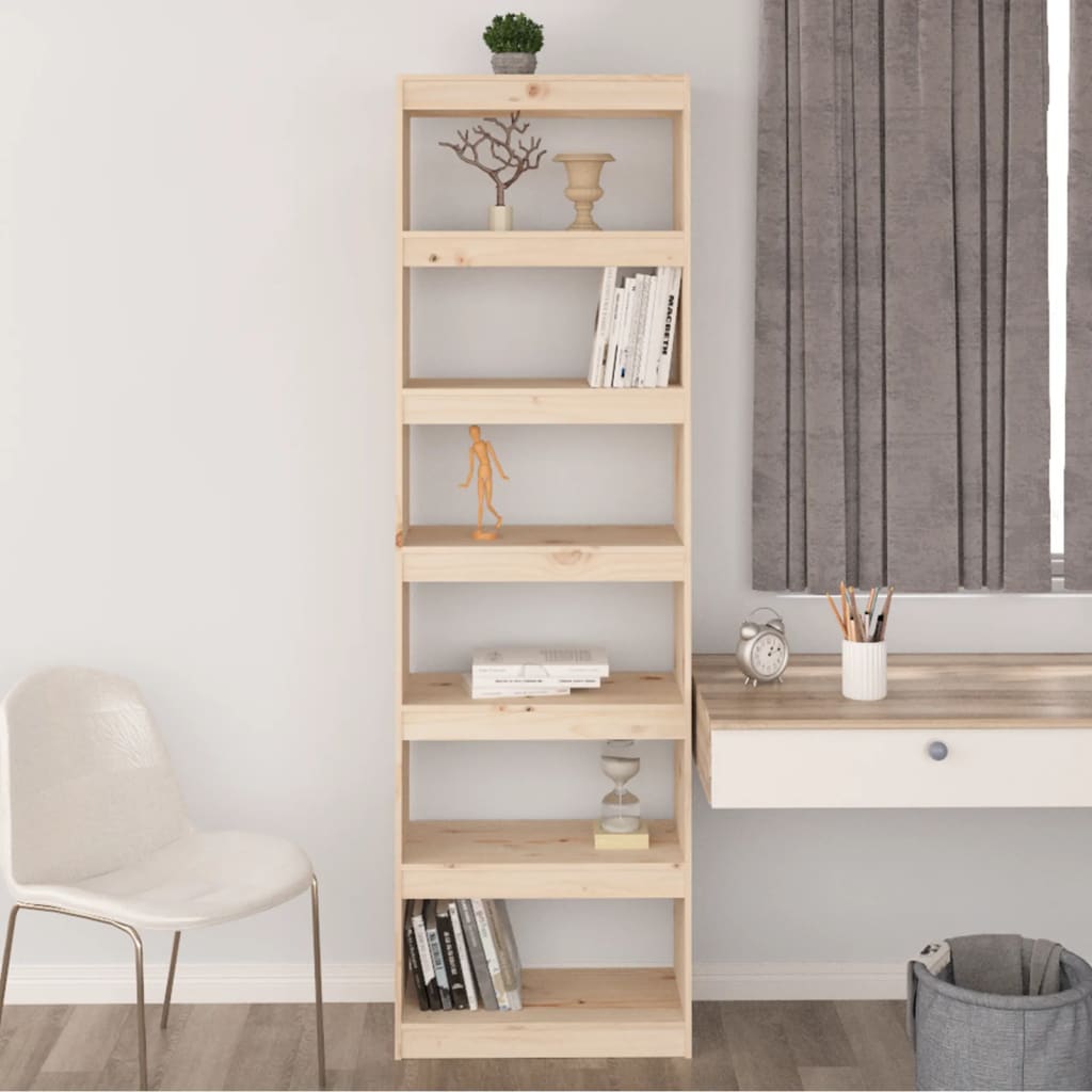 Boekenkast/Kamerscherm 60X30X99,5 Cm Massief Grenenhout 60 x 30 x 199.5 cm Bruin