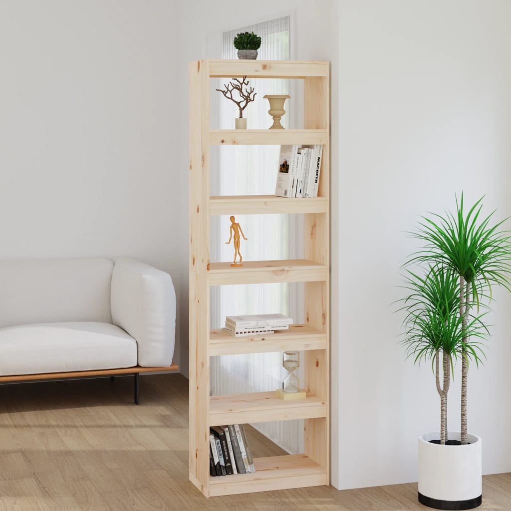 Boekenkast/Kamerscherm 60X30X99,5 Cm Massief Grenenhout 60 x 30 x 199.5 cm Bruin