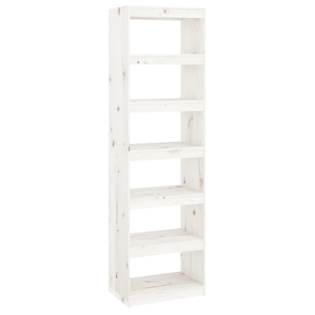 Boekenkast/Kamerscherm 60X30X99,5 Cm Massief Grenenhout 60 x 30 x 199.5 cm Wit