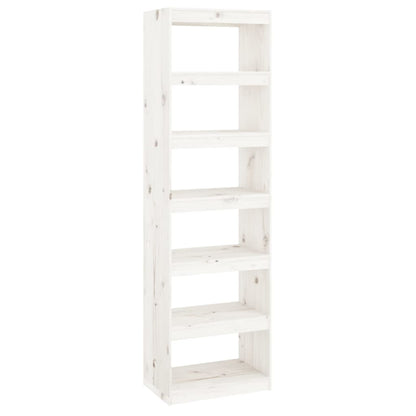 Boekenkast/Kamerscherm 60X30X99,5 Cm Massief Grenenhout 60 x 30 x 199.5 cm Wit