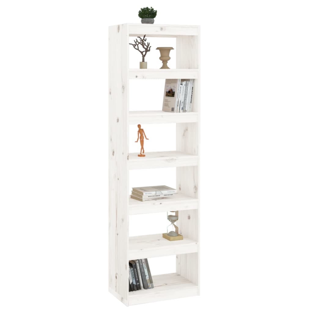 Boekenkast/Kamerscherm 60X30X99,5 Cm Massief Grenenhout 60 x 30 x 199.5 cm Wit