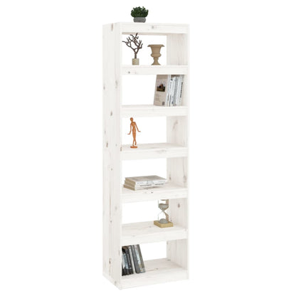 Boekenkast/Kamerscherm 60X30X99,5 Cm Massief Grenenhout 60 x 30 x 199.5 cm Wit