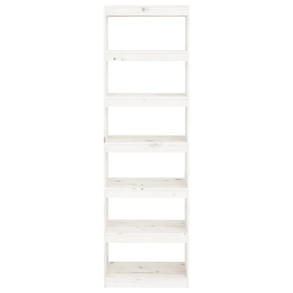 Boekenkast/Kamerscherm 60X30X99,5 Cm Massief Grenenhout 60 x 30 x 199.5 cm Wit