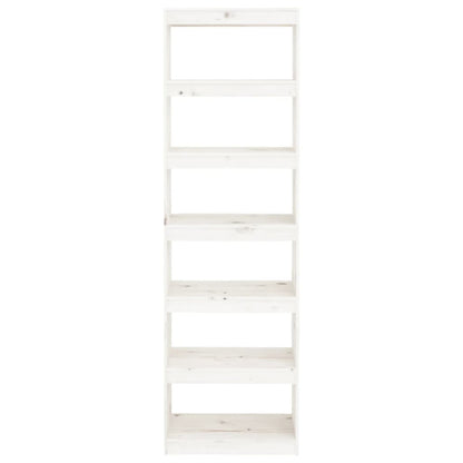 Boekenkast/Kamerscherm 60X30X99,5 Cm Massief Grenenhout 60 x 30 x 199.5 cm Wit