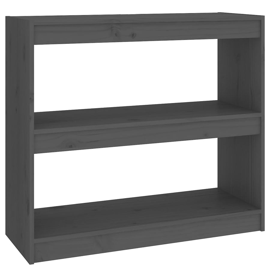 Boekenkast/Kamerscherm 80X30X7,5 Cm Massief Grenenhout 80 x 30 x 71.5 cm Grijs