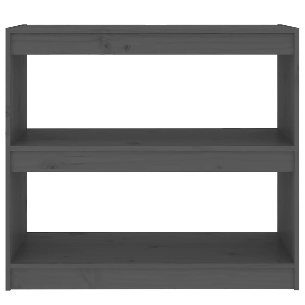 Boekenkast/Kamerscherm 80X30X7,5 Cm Massief Grenenhout 80 x 30 x 71.5 cm Grijs