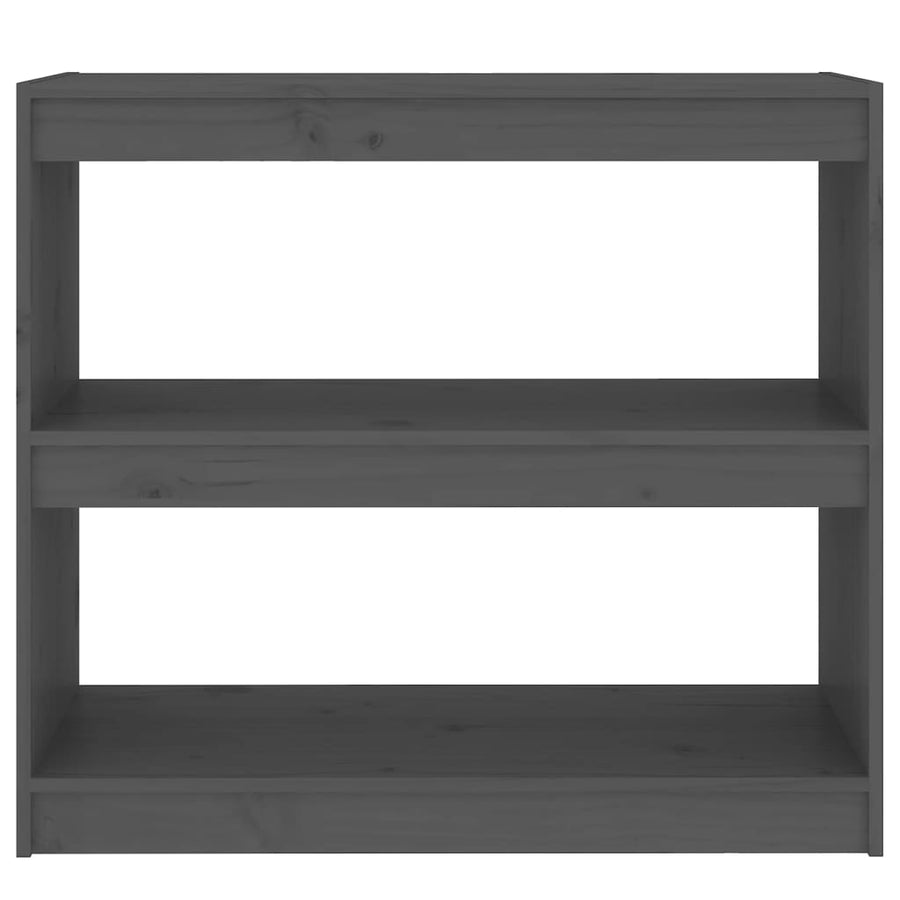 Boekenkast/Kamerscherm 80X30X7,5 Cm Massief Grenenhout 80 x 30 x 71.5 cm Grijs