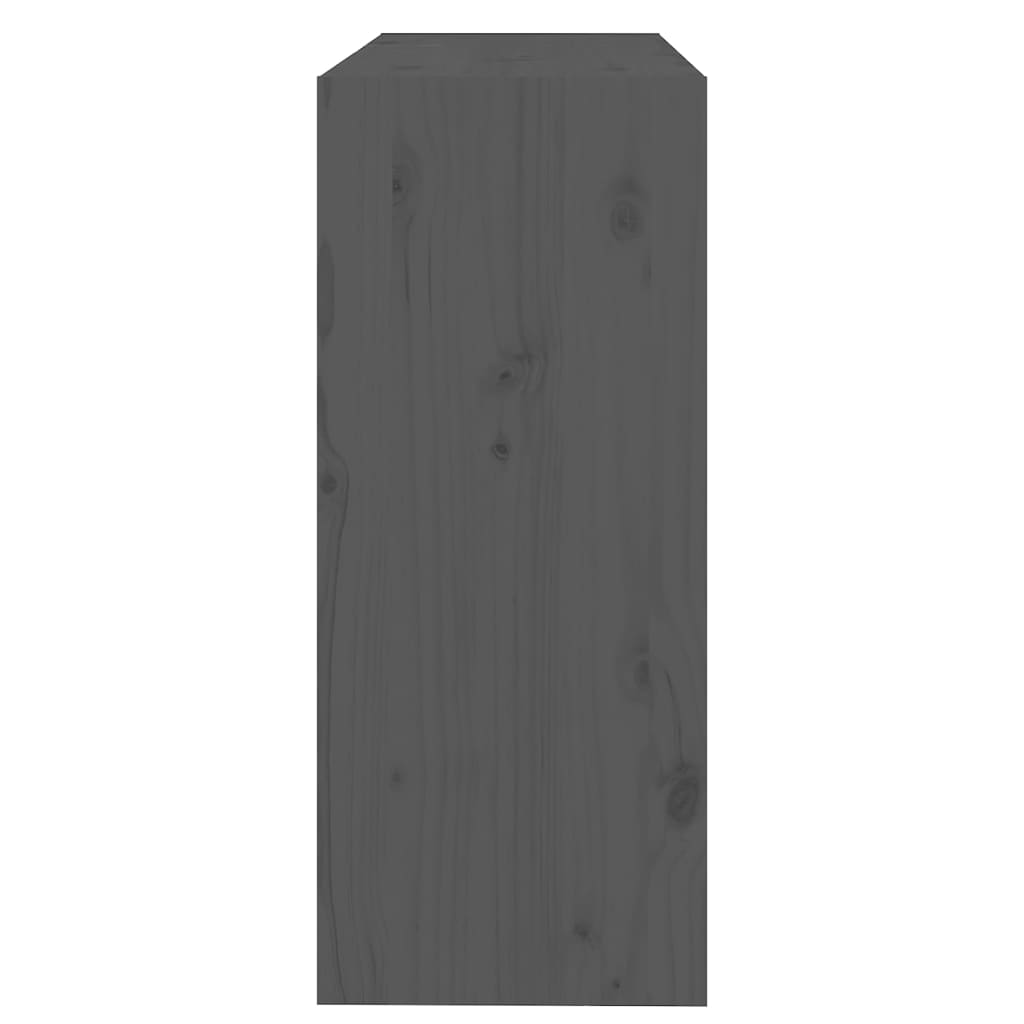 Boekenkast/Kamerscherm 80X30X7,5 Cm Massief Grenenhout 80 x 30 x 71.5 cm Grijs