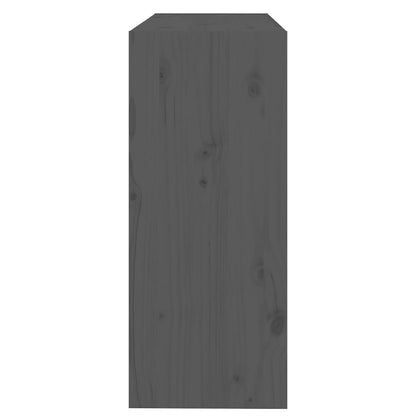 Boekenkast/Kamerscherm 80X30X7,5 Cm Massief Grenenhout 80 x 30 x 71.5 cm Grijs