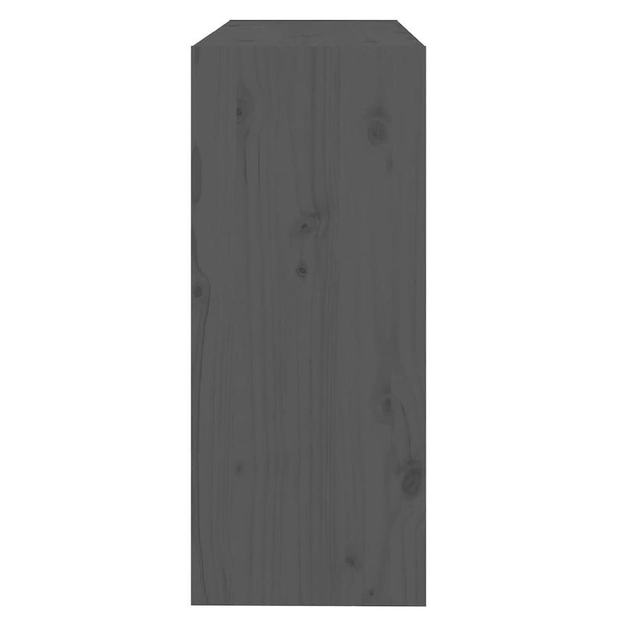 Boekenkast/Kamerscherm 80X30X7,5 Cm Massief Grenenhout 80 x 30 x 71.5 cm Grijs