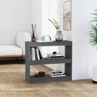 Boekenkast kamerscherm 80x30x71,5 cm massief grenenhout grijs