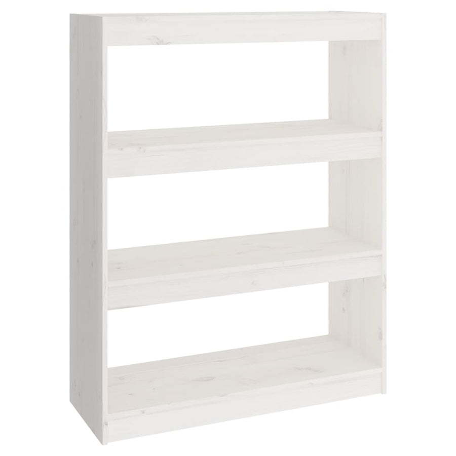 Boekenkast/Kamerscherm 80X30X03,5 Cm Massief Grenenhout 80 x 30 x 103.5 cm Wit
