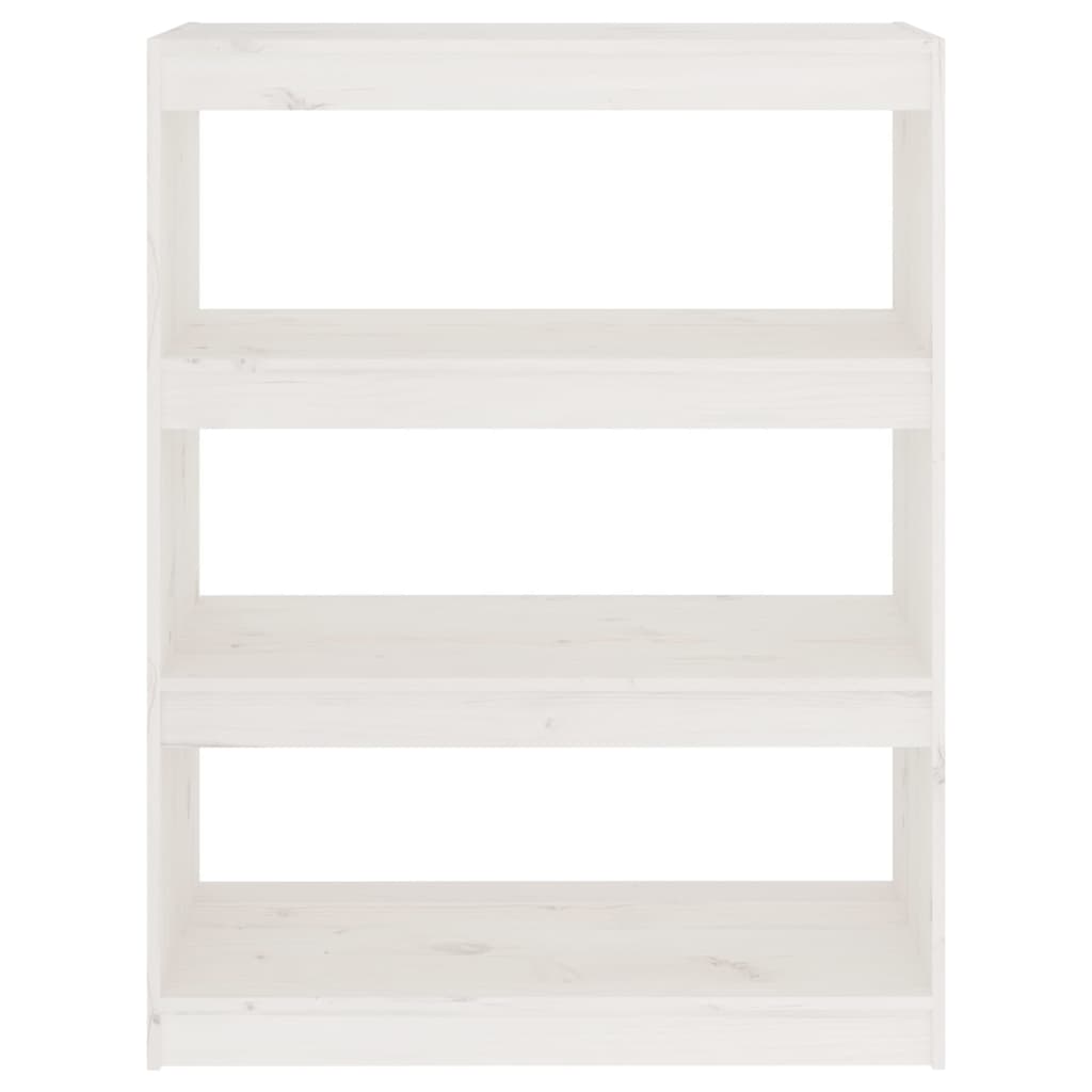 Boekenkast/Kamerscherm 80X30X03,5 Cm Massief Grenenhout 80 x 30 x 103.5 cm Wit