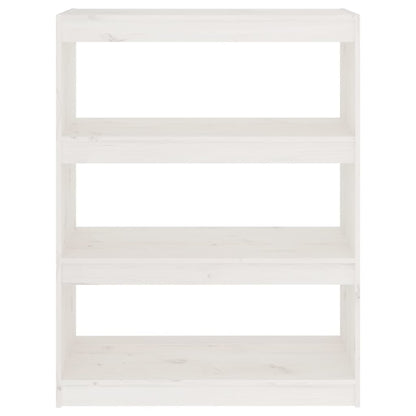 Boekenkast/Kamerscherm 80X30X03,5 Cm Massief Grenenhout 80 x 30 x 103.5 cm Wit