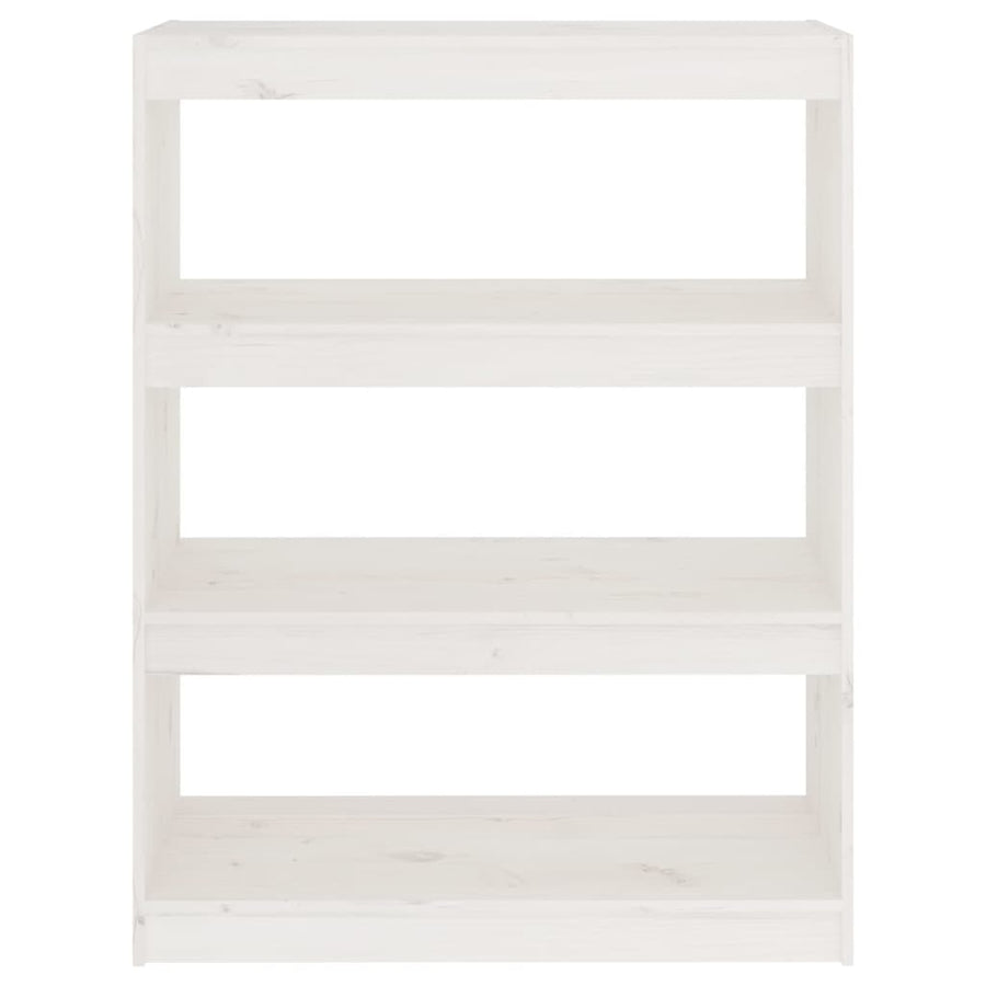 Boekenkast/Kamerscherm 80X30X03,5 Cm Massief Grenenhout 80 x 30 x 103.5 cm Wit