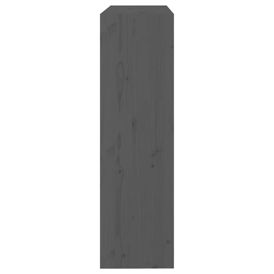 Boekenkast/Kamerscherm 80X30X03,5 Cm Massief Grenenhout 80 x 30 x 103.5 cm Grijs