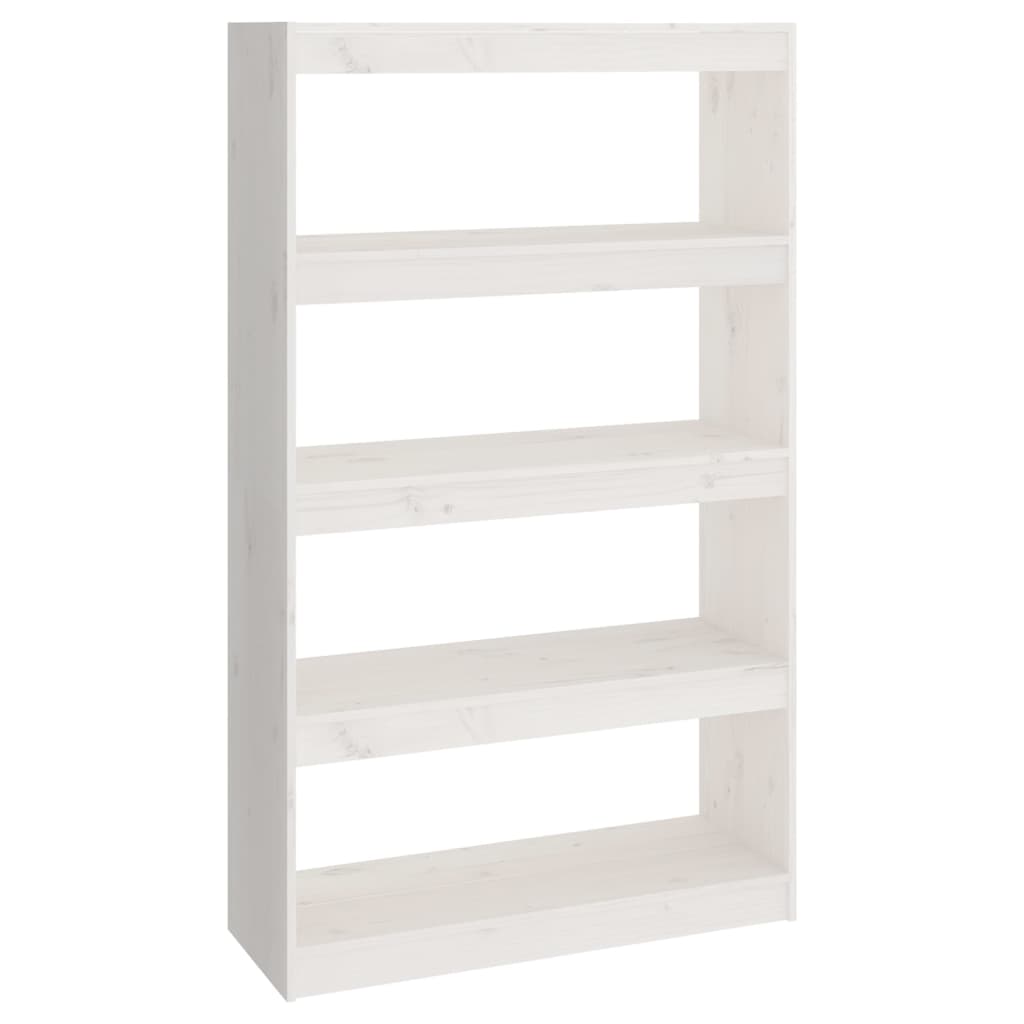 Boekenkast/Kamerscherm 80X30X35,5 Cm Massief Grenenhout 80 x 30 x 135.5 cm Wit
