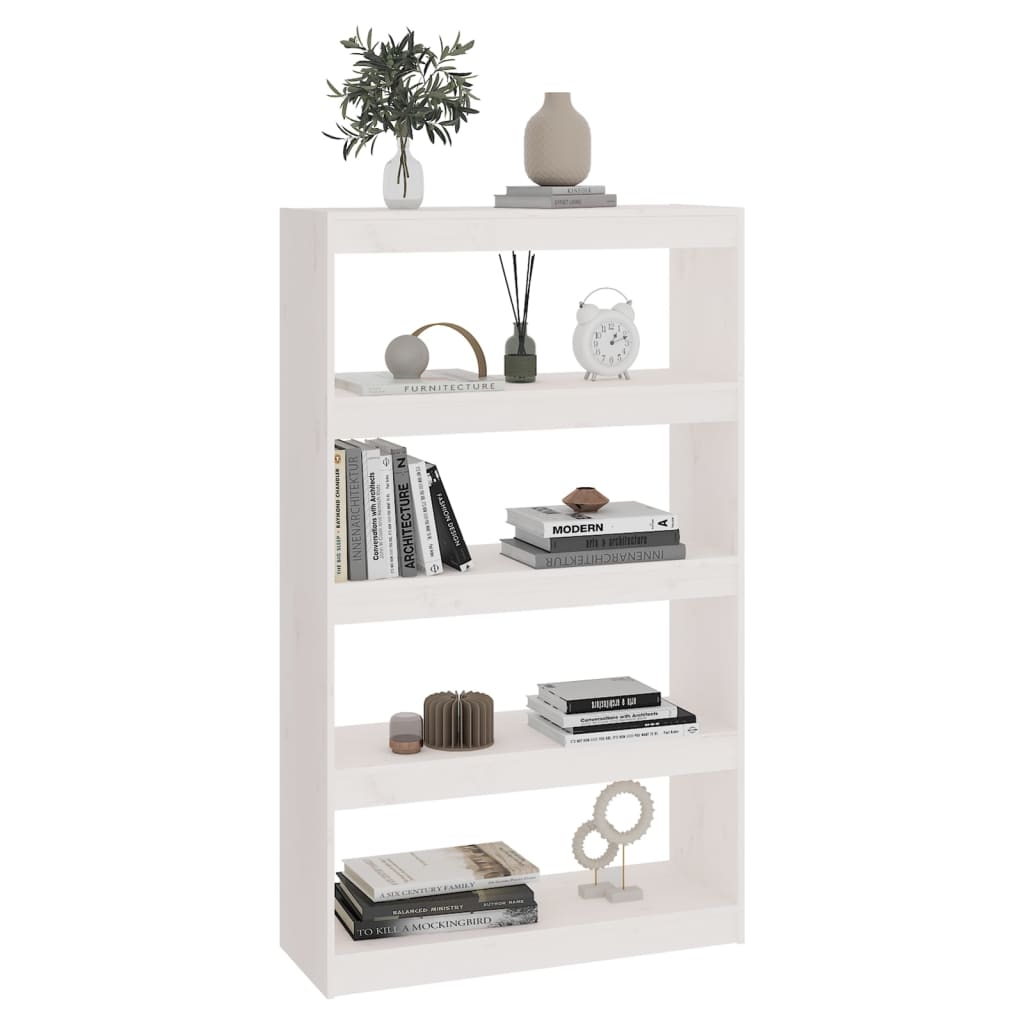 Boekenkast/Kamerscherm 80X30X35,5 Cm Massief Grenenhout 80 x 30 x 135.5 cm Wit