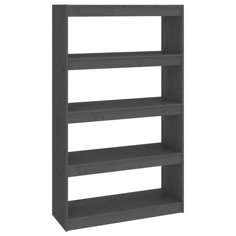 Boekenkast/Kamerscherm 80X30X35,5 Cm Massief Grenenhout 80 x 30 x 135.5 cm Grijs