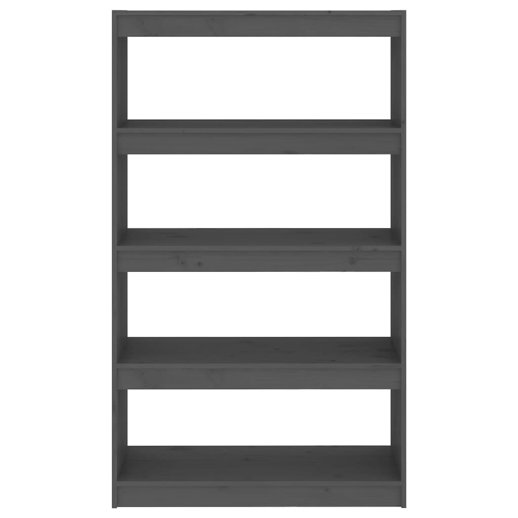 Boekenkast/Kamerscherm 80X30X35,5 Cm Massief Grenenhout 80 x 30 x 135.5 cm Grijs