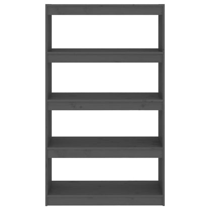 Boekenkast/Kamerscherm 80X30X35,5 Cm Massief Grenenhout 80 x 30 x 135.5 cm Grijs