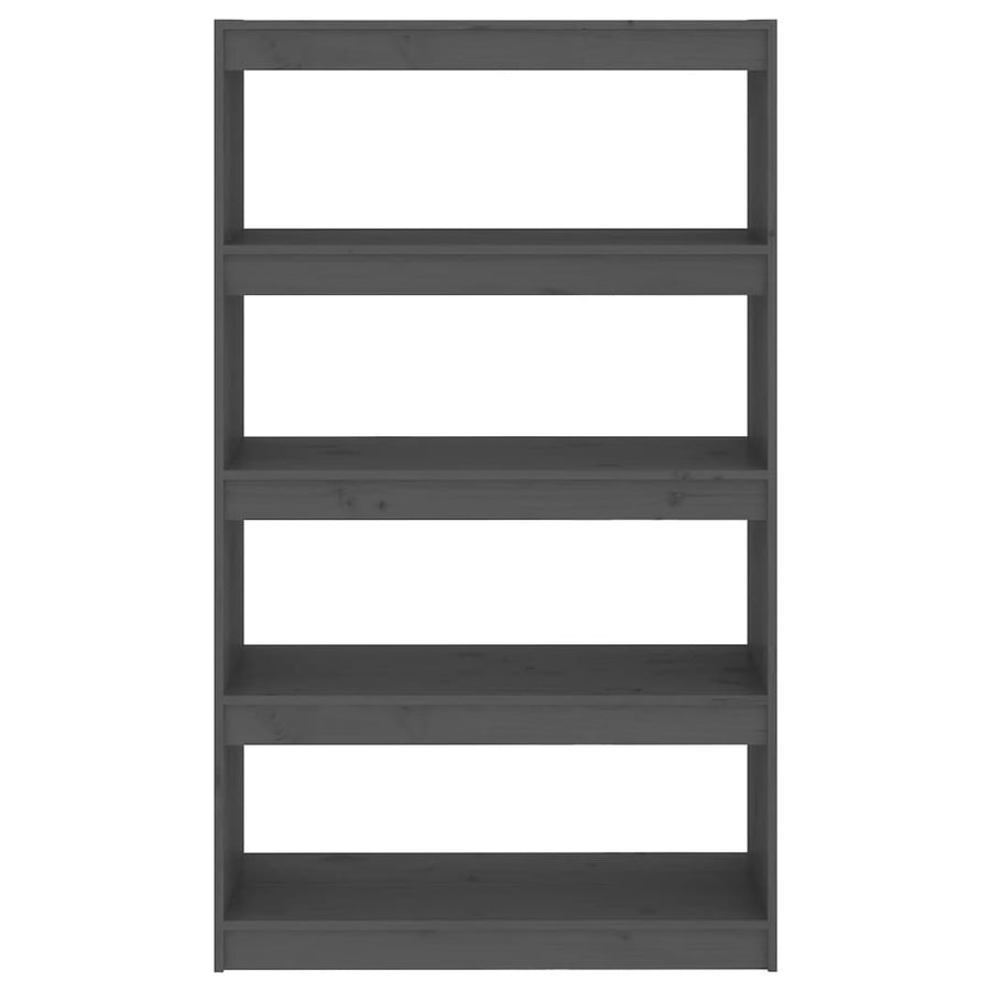 Boekenkast/Kamerscherm 80X30X35,5 Cm Massief Grenenhout 80 x 30 x 135.5 cm Grijs