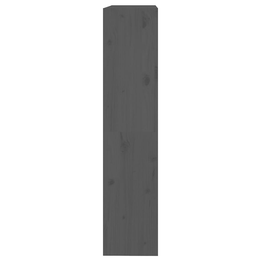 Boekenkast/Kamerscherm 80X30X35,5 Cm Massief Grenenhout 80 x 30 x 135.5 cm Grijs