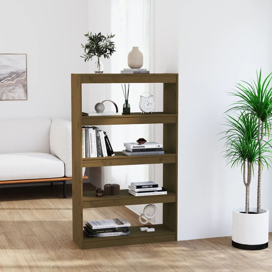 Boekenkast/Kamerscherm 80X30X35,5 Cm Grenenhout 80 x 30 x 135.5 cm Honingbruin