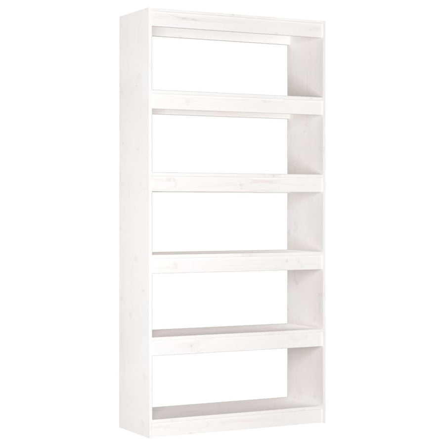 Boekenkast/Kamerscherm 80X30X67,4 Cm Massief Grenenhout 80 x 30 x 167.4 cm Wit