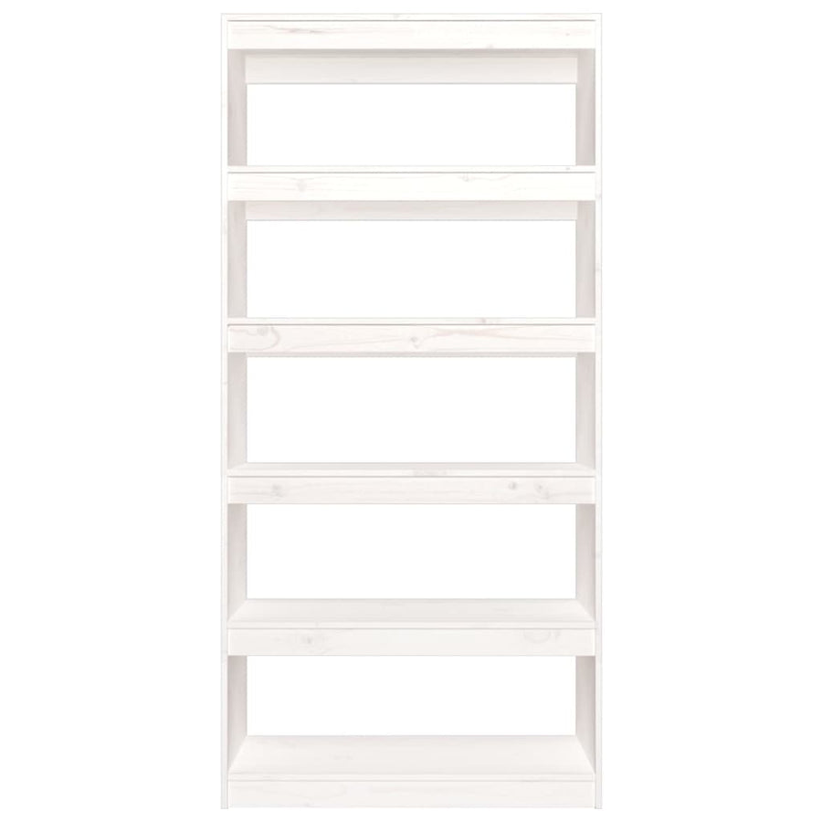 Boekenkast/Kamerscherm 80X30X67,4 Cm Massief Grenenhout 80 x 30 x 167.4 cm Wit
