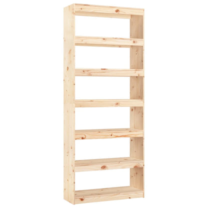 Boekenkast/Kamerscherm 80X30X99,5 Cm Massief Grenenhout 80 x 30 x 199.5 cm Bruin