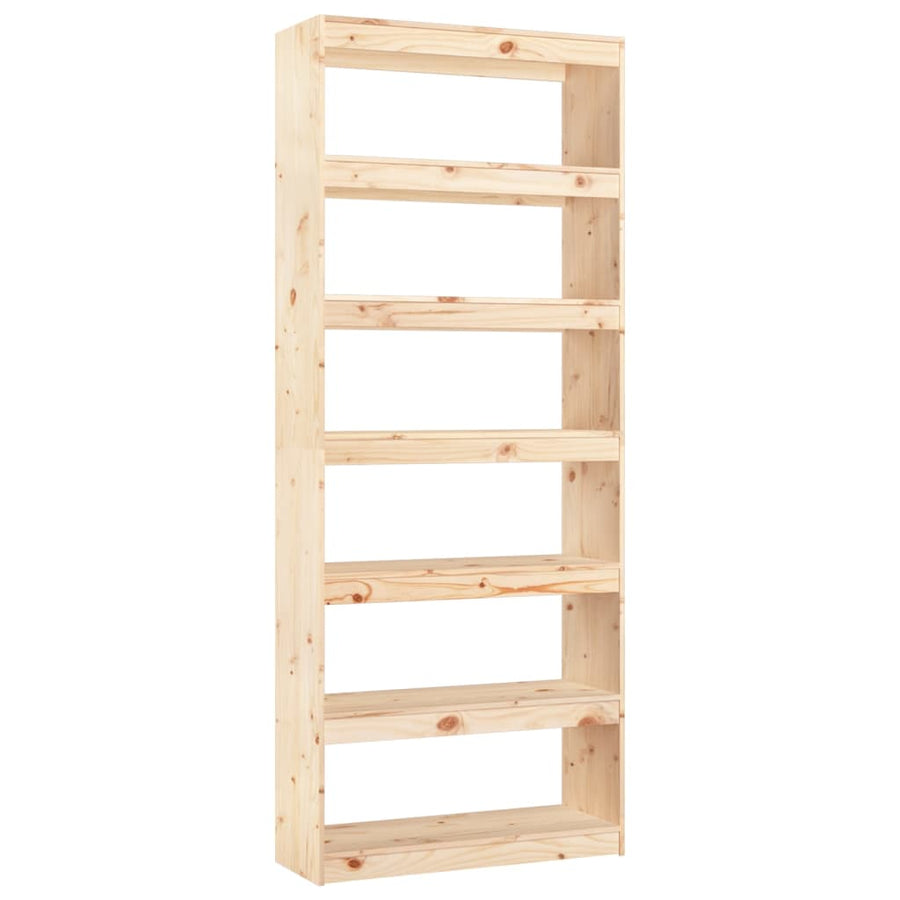 Boekenkast/Kamerscherm 80X30X99,5 Cm Massief Grenenhout 80 x 30 x 199.5 cm Bruin