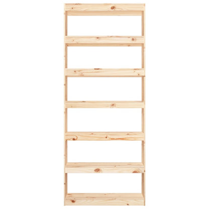 Boekenkast/Kamerscherm 80X30X99,5 Cm Massief Grenenhout 80 x 30 x 199.5 cm Bruin