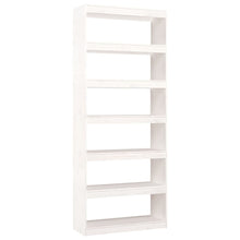 Boekenkast/Kamerscherm 80X30X99,5 Cm Massief Grenenhout 80 x 30 x 199.5 cm Wit