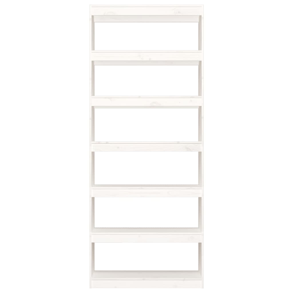 Boekenkast/Kamerscherm 80X30X99,5 Cm Massief Grenenhout 80 x 30 x 199.5 cm Wit