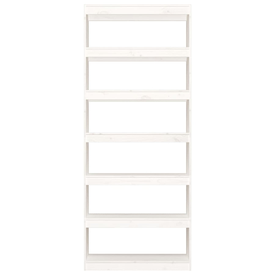 Boekenkast/Kamerscherm 80X30X99,5 Cm Massief Grenenhout 80 x 30 x 199.5 cm Wit