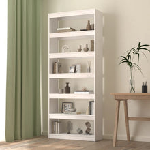 Boekenkast/Kamerscherm 80X30X99,5 Cm Massief Grenenhout 80 x 30 x 199.5 cm Wit